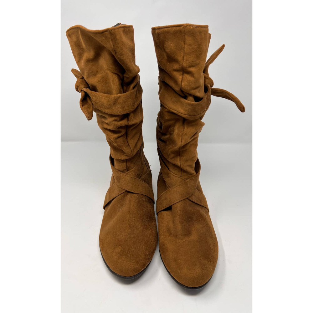 Comfort View‎ Women's Heather Brown Faux Suede Boots Size 9 1/2 M